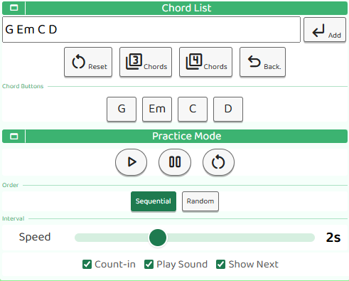 Chord diagram screen